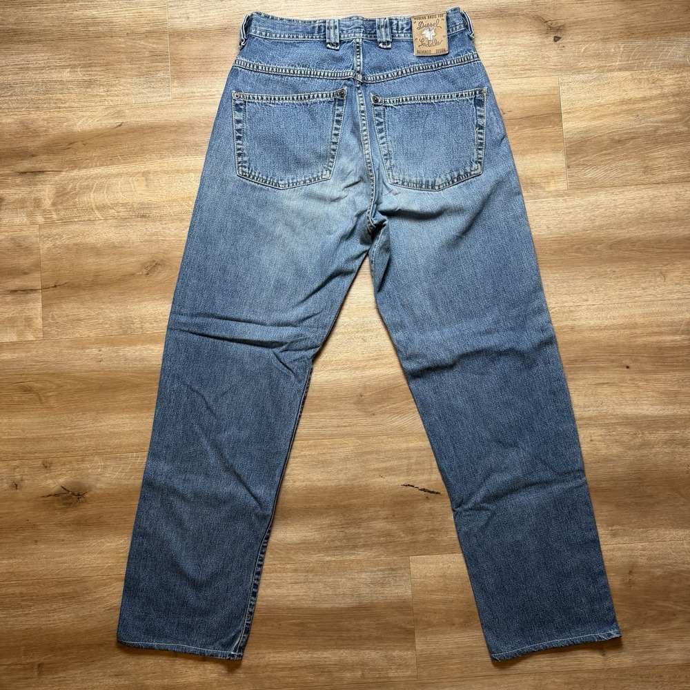 Vintage Diesel Saddle Jeans Men 27x28 Blue Loose Tapered Medium Wash Y2K (Tag29) - Picture 3 of 15